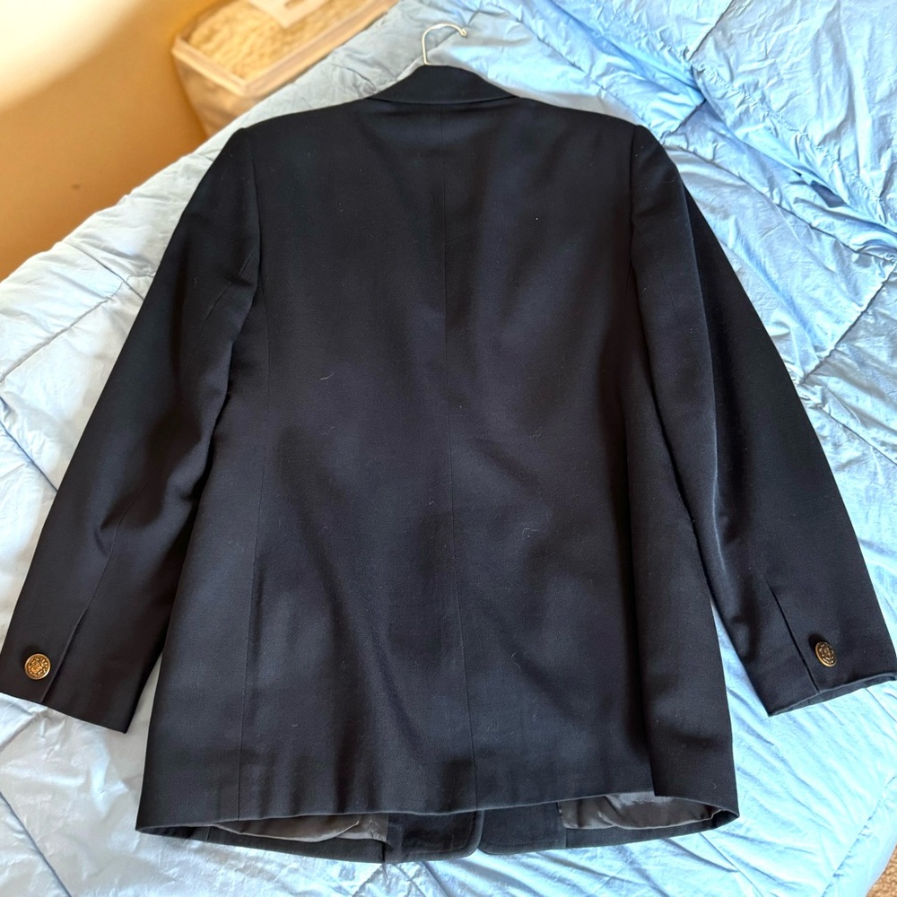 Talbots Navy Wool Lined Two-Button Blazer Suit Ja… - image 7